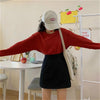 Fashionable solid black grey skirt for teenagers 