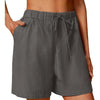 Front view of loose-fit summer shorts
