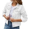 Denim jacket styled with blue jeans    