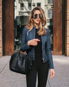 Plus Size PU Leather Jacket for Women 