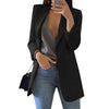 Slim-fit women's blazer coat side view – elegant streetwear style
