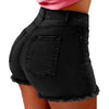 Frayed Ripped High-Waist Denim Shorts – Summer Hot Style