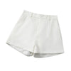  High-Waist White Suit Shorts - Haute Damsel 