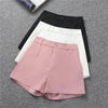 front view of elegant high-waist shorts