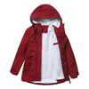 Button and zip closure detail  red style 