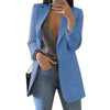 Open front casual-fit women’s blazer in neutral tones