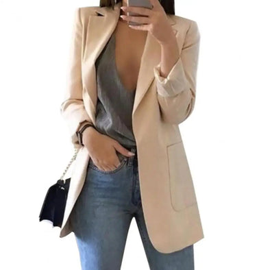 Model wearing oversized women’s blazer in urban lifestyle look