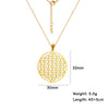 Chakra Flower of Life Necklace – mandala pendant with chakra symbols on a stainless steel chain