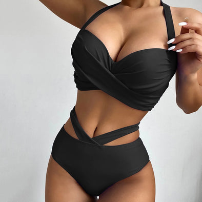 Plus Size Swimwear - Sexy Print Two-Piece Swimsuit for Women | Haute Damsel