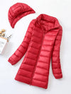 ultra-light duck down puffer jacket red style 