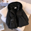 Button and zipper closure detail  , the black color with unique style 