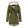 front view of velvet padded parka 