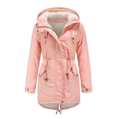 front view of jacket on plus-size model 
